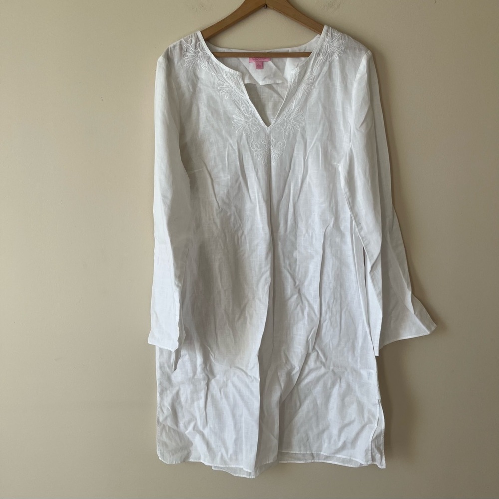Lilly Pulitzer Elina Tunic Size Large White - Picture 2 of 8